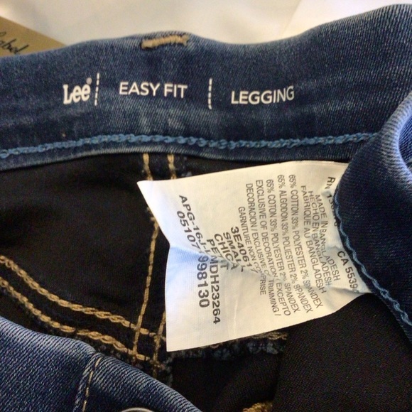 Lee Womens Easy Fit Dark Wash Denim Houston Legging Size Small - Picture 7 of 8